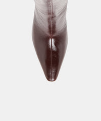 JAZMIN BOOTS BLACK CHERRY LEATHER