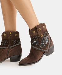 MEKALA BOOTS DK BROWN SUEDE