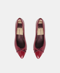 CELIO BALLET FLATS GARNET LEATHER