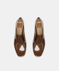 KORY BALLET FLATS WALNUT CRINKLE PATENT