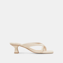 BREVEL WIDE HEELS BONE LEATHER