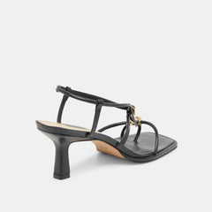 MYLEE HEELS BLACK LEATHER