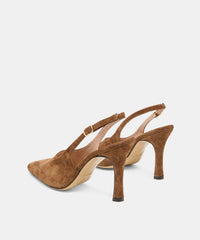 ALINNA HEELS BROWN SUEDE