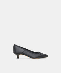 DAWSEN HEELS ONYX SATIN