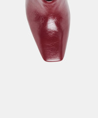 HILAH MULES OXBLOOD CRINKLE PATENT