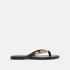 JUNY SANDALS BLACK LEATHER