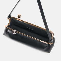 AMBRIAA SHOULDER BAG BLACK LEATHER