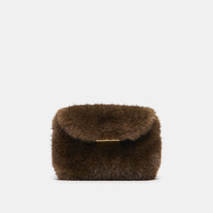 BRINDI CROSSBODY WALLET MINK FAUX FUR