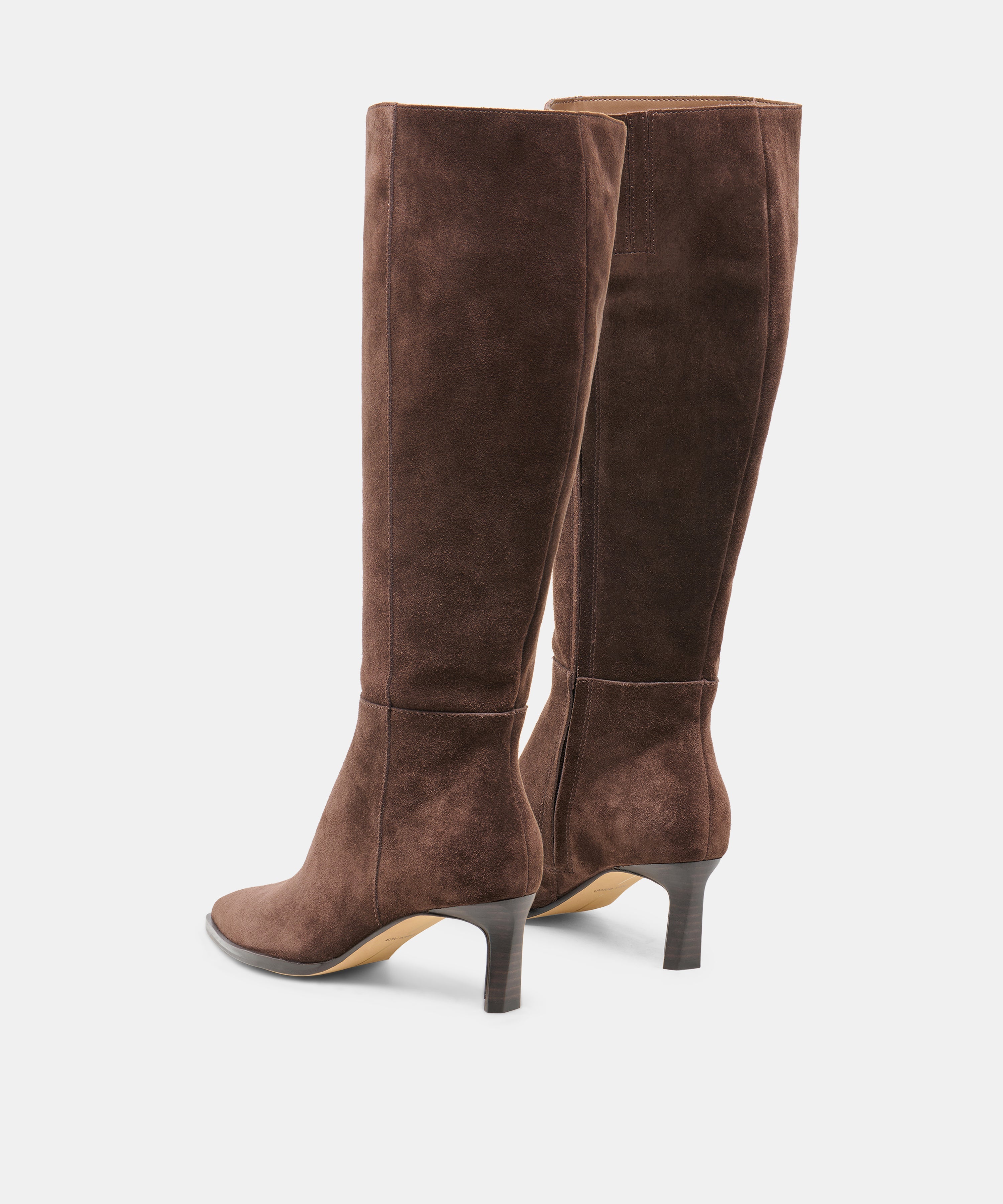 ALIMA WIDE CALF BOOTS DK BROWN SUEDE