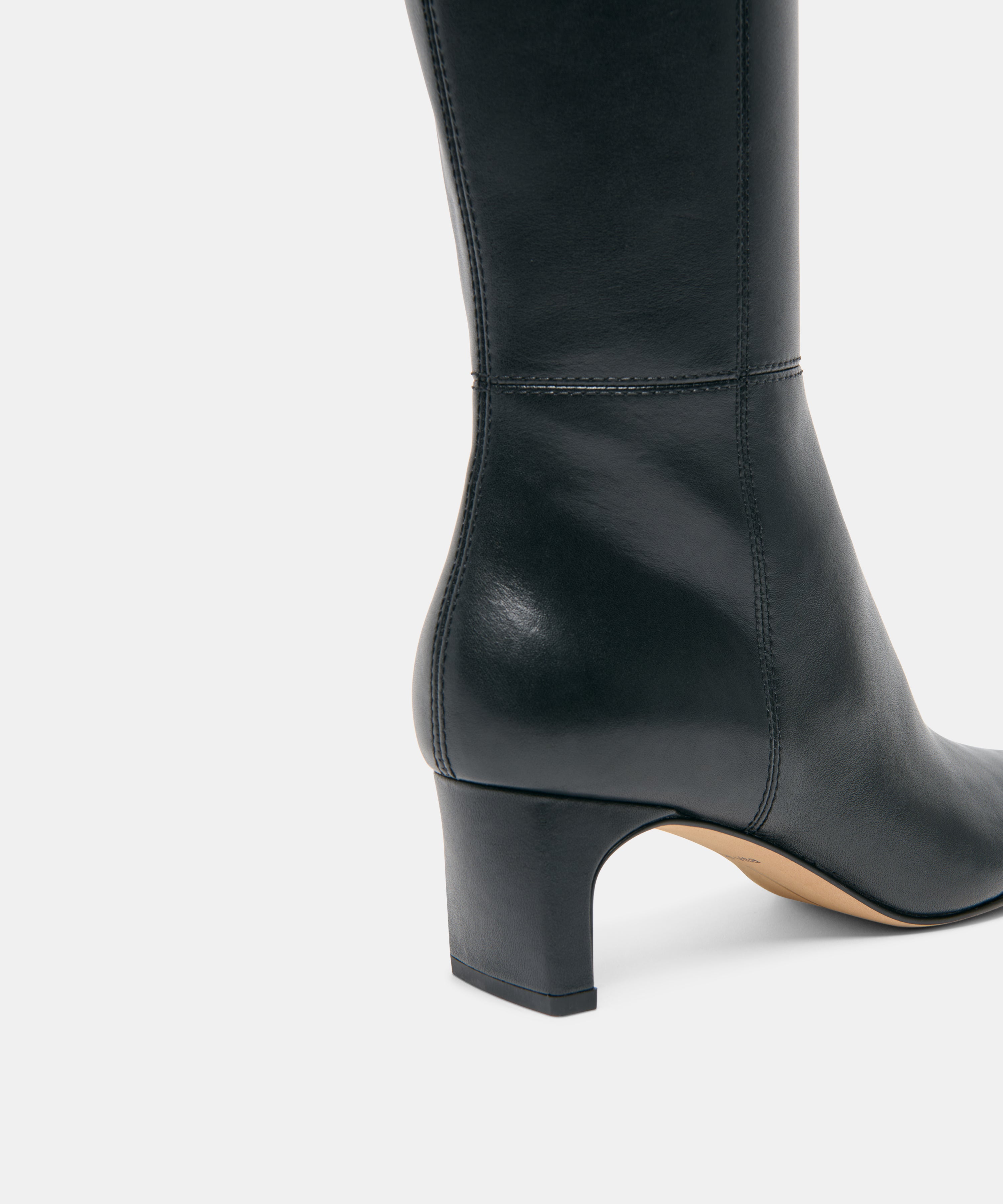 BRION NARROW CALF BOOTS BLACK LEATHER