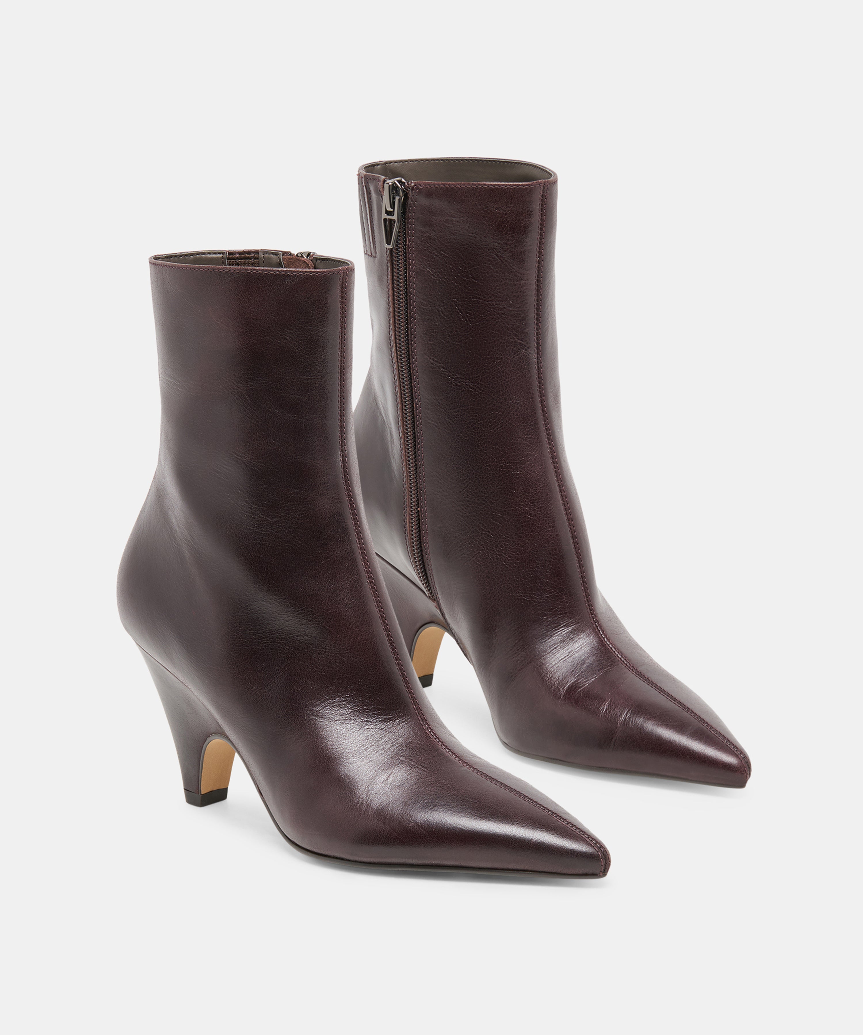 CRUZ BOOTIES BLACKBERRY LEATHER