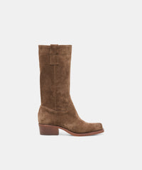 ROMIE BOOTS CHOCOLATE SUEDE
