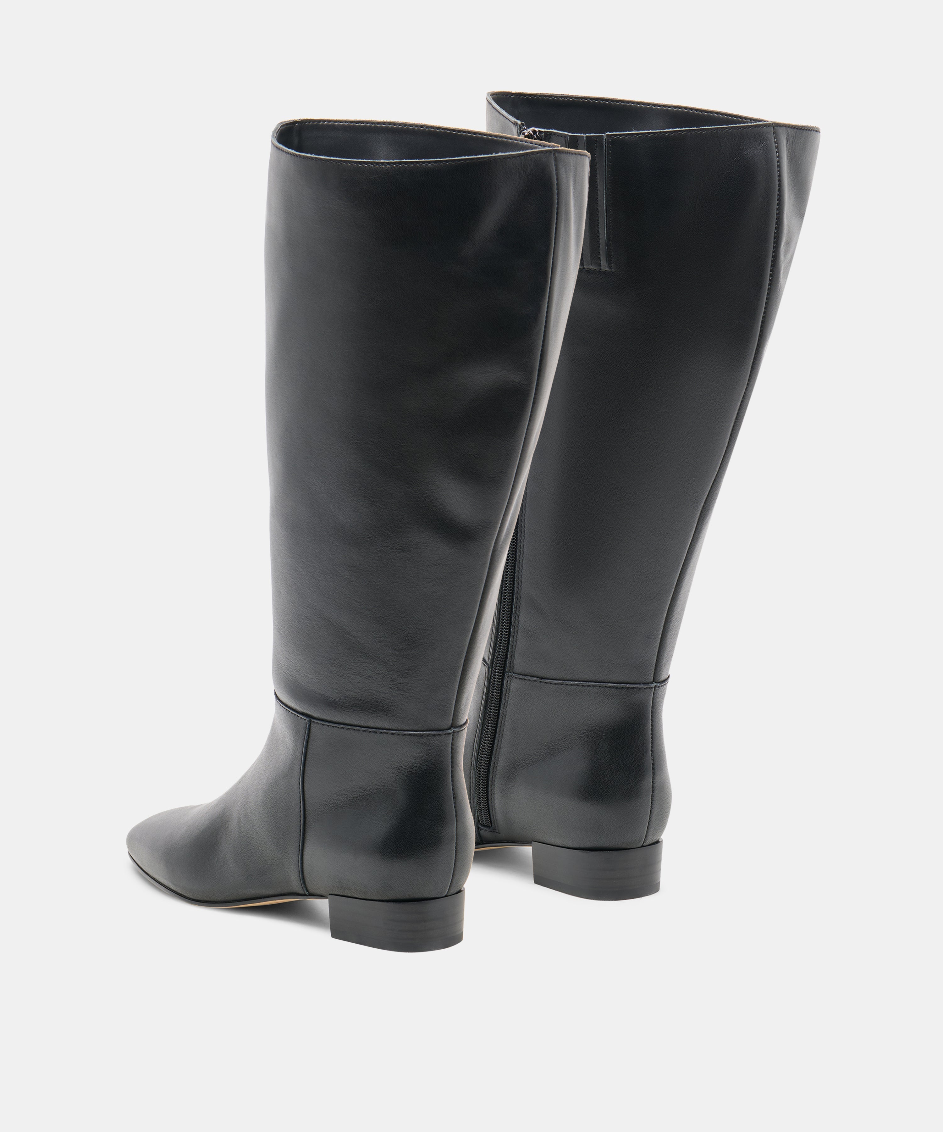 TYWIN EXTRA WIDE CALF BOOTS BLACK LEATHER