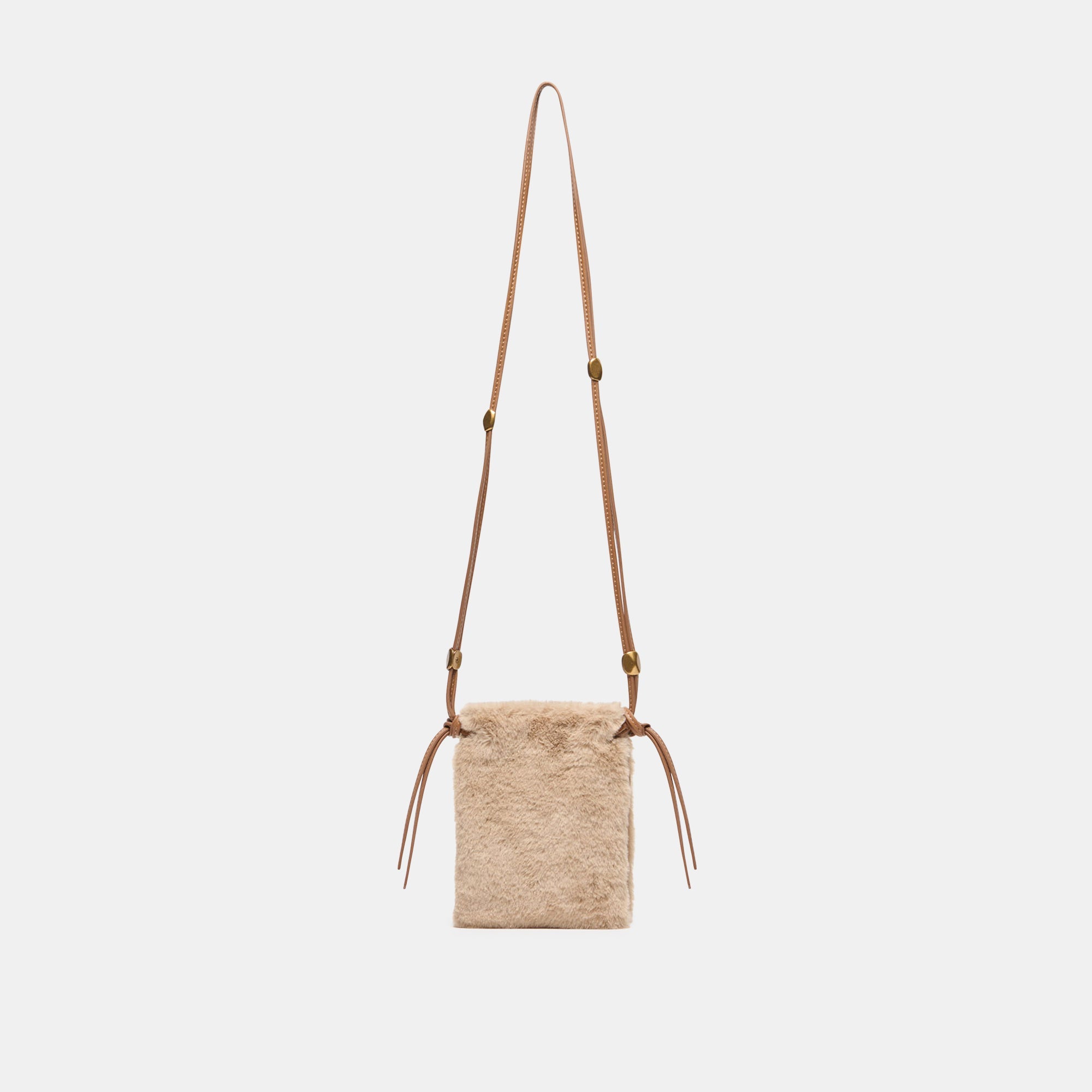 LYRIK CROSSBODY MID BROWN FAUX FUR