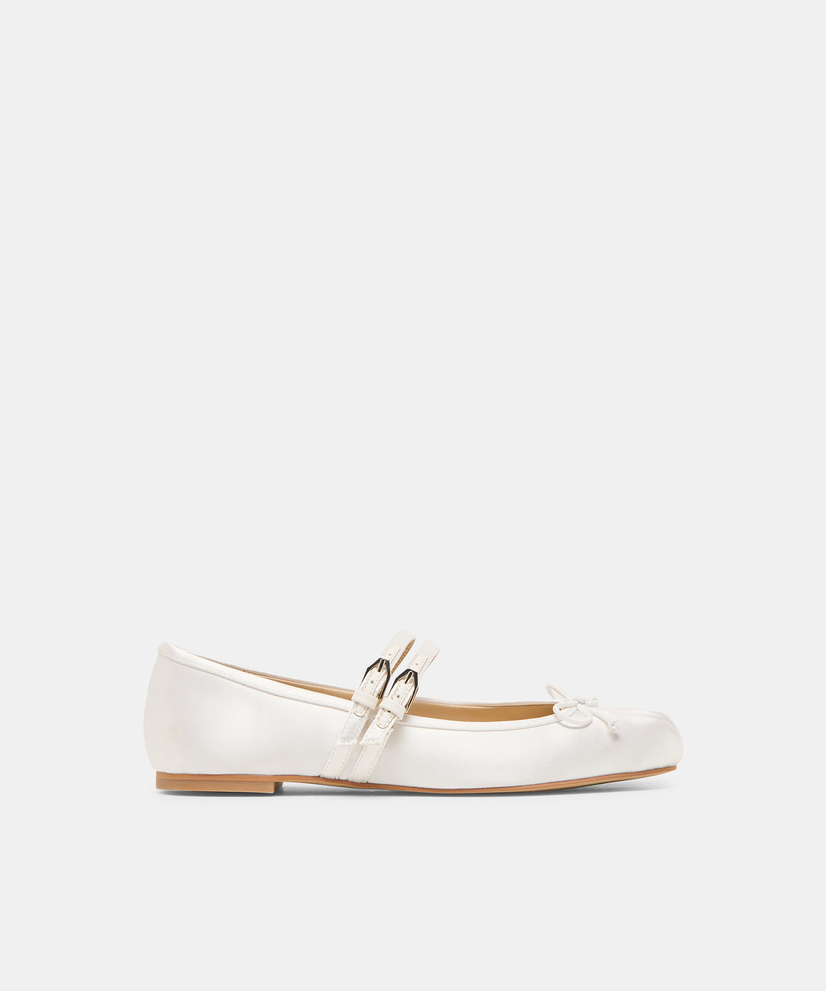 GIBSEN BALLET FLATS TRUE WHITE SATIN