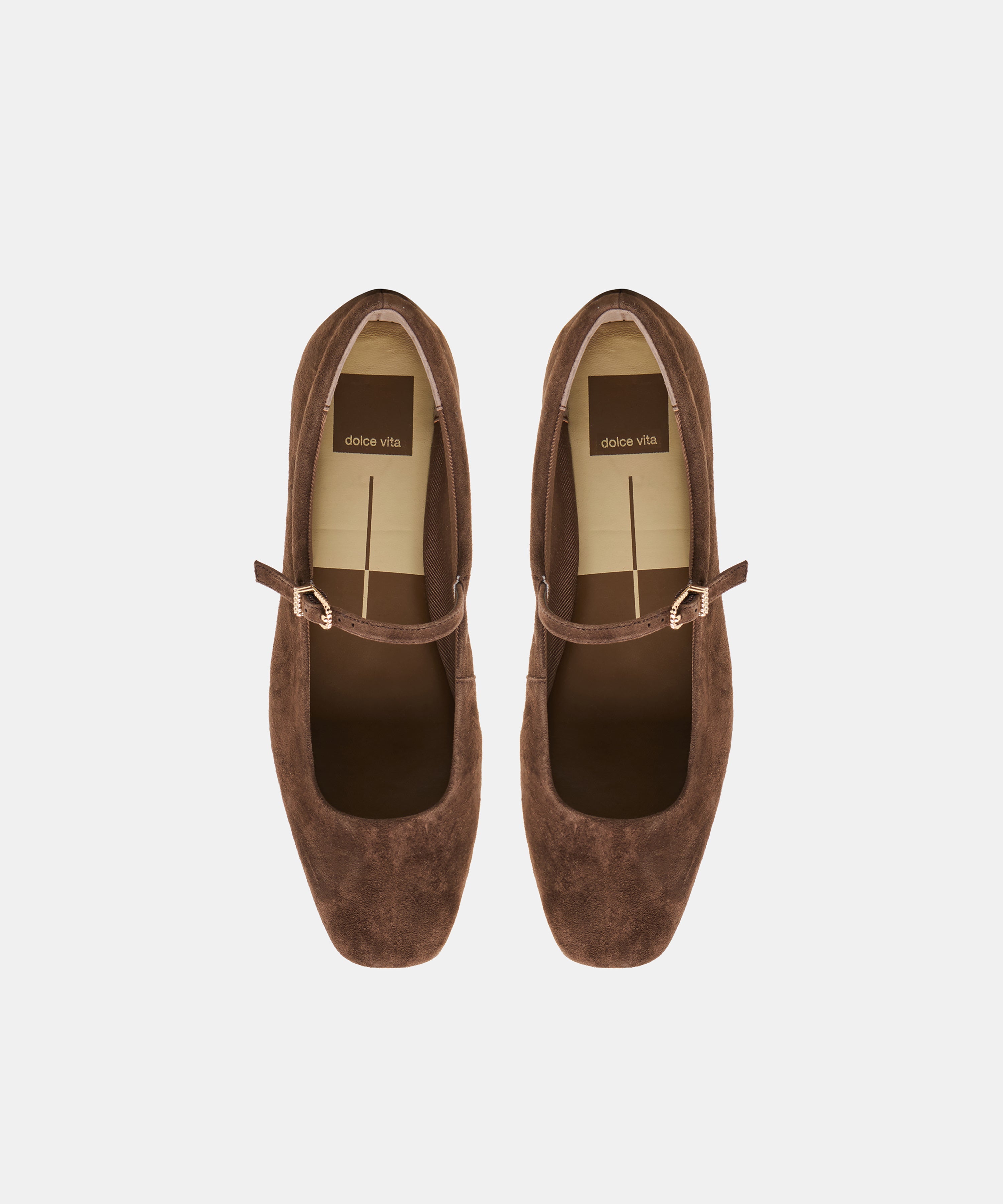 REYES BALLET FLATS DK BROWN SUEDE