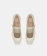 REYES BALLET FLATS IVORY LEATHER