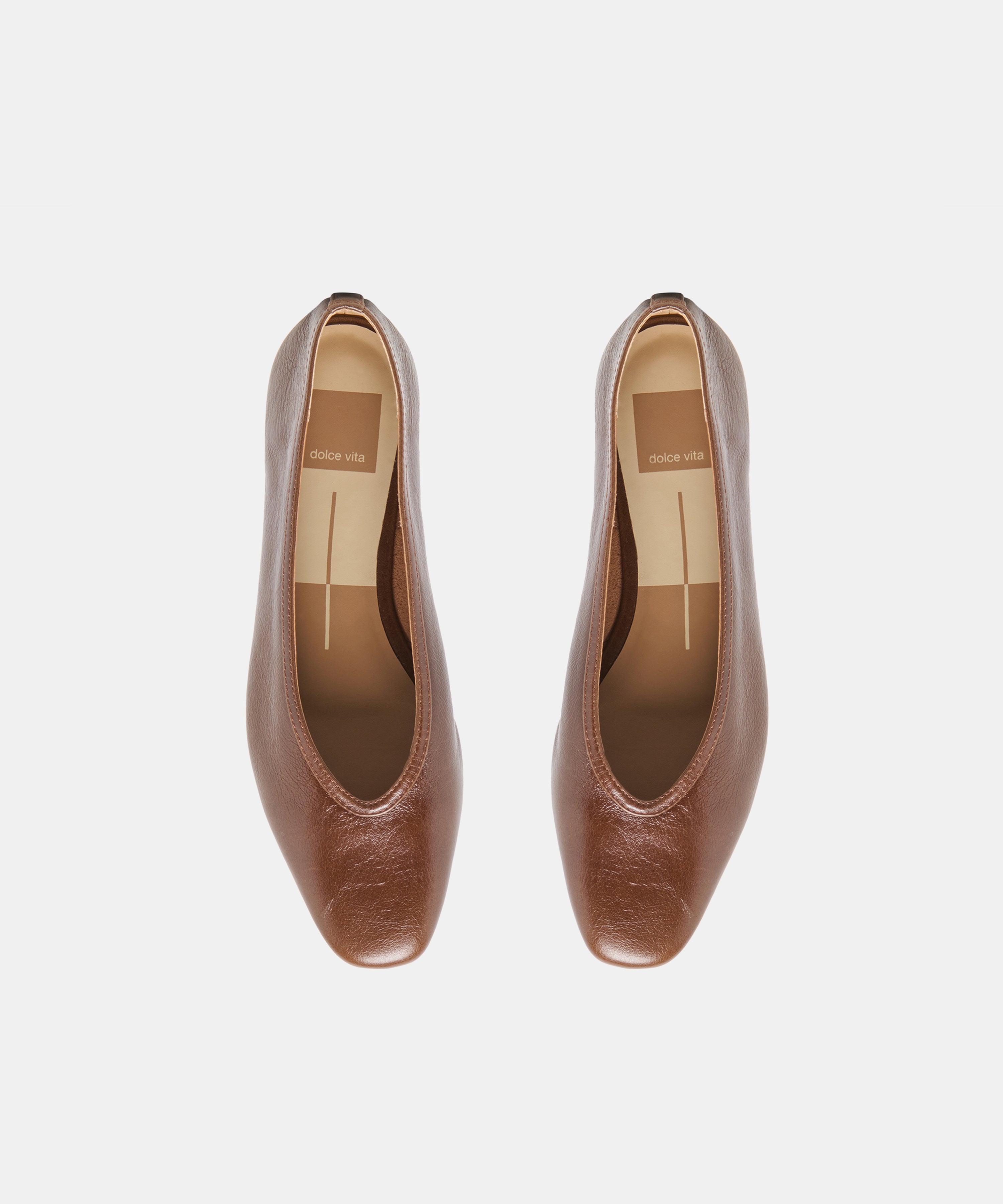 CARET BALLET FLATS RUSSET LEATHER