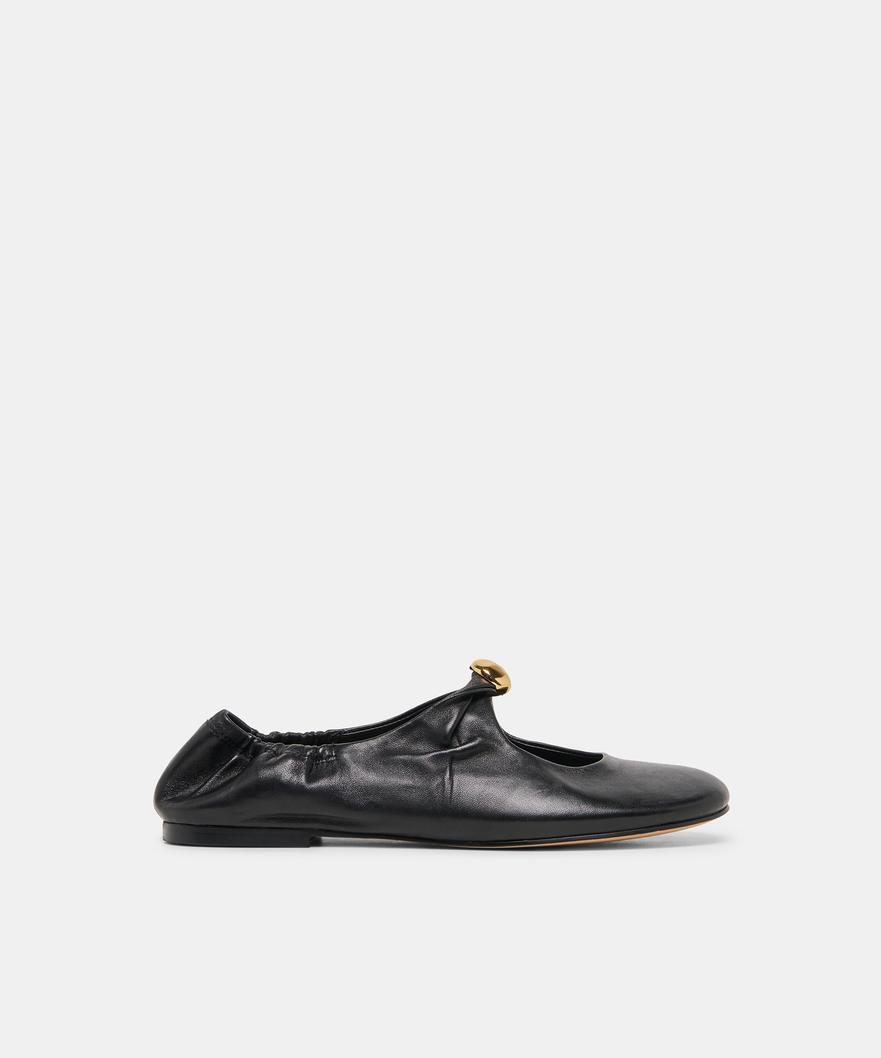 CORNEL FLATS BLACK LEATHER
