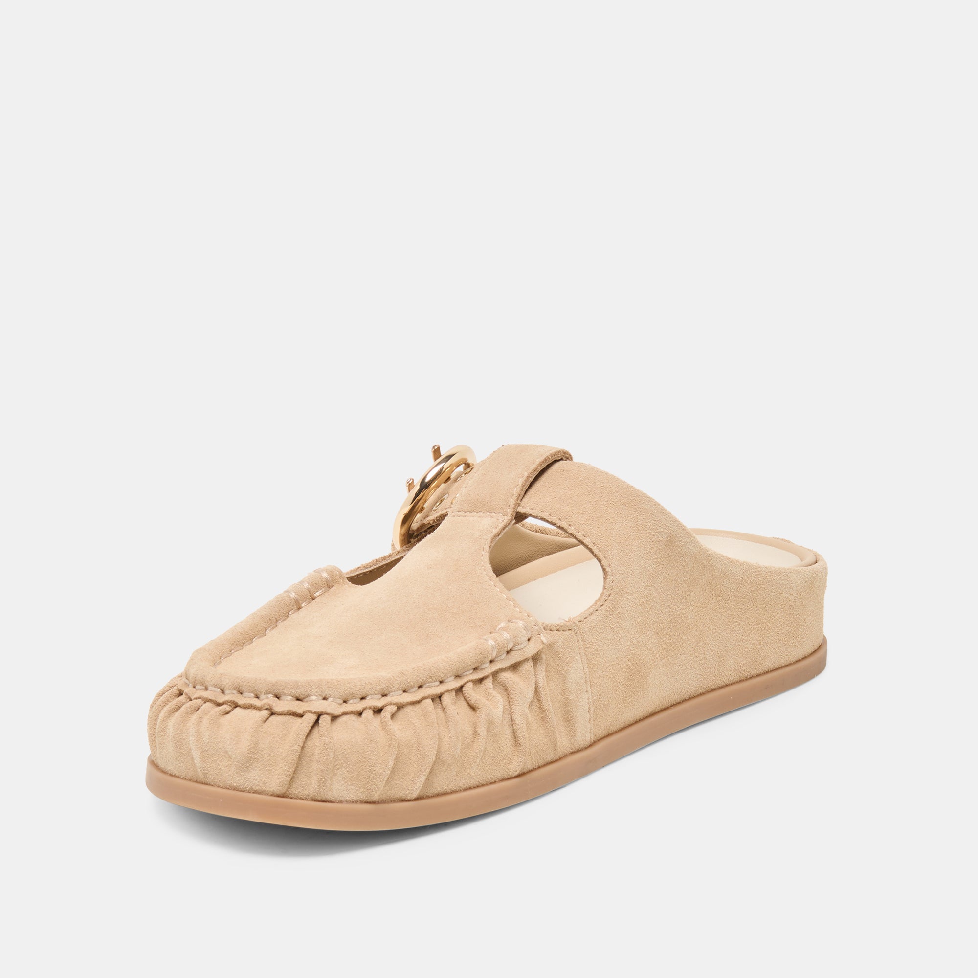 JEANNE FLATS CAMEL SUEDE