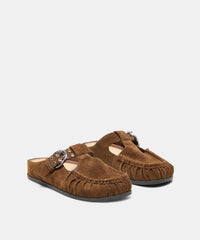 JEANNE FLATS CHESTNUT SUEDE