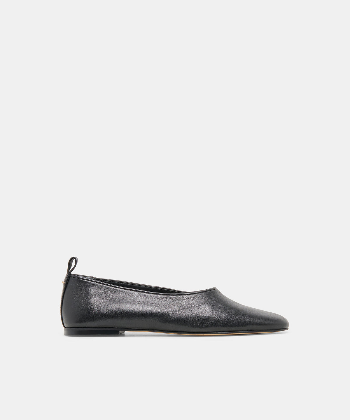 KORY BALLET FLATS BLACK LEATHER