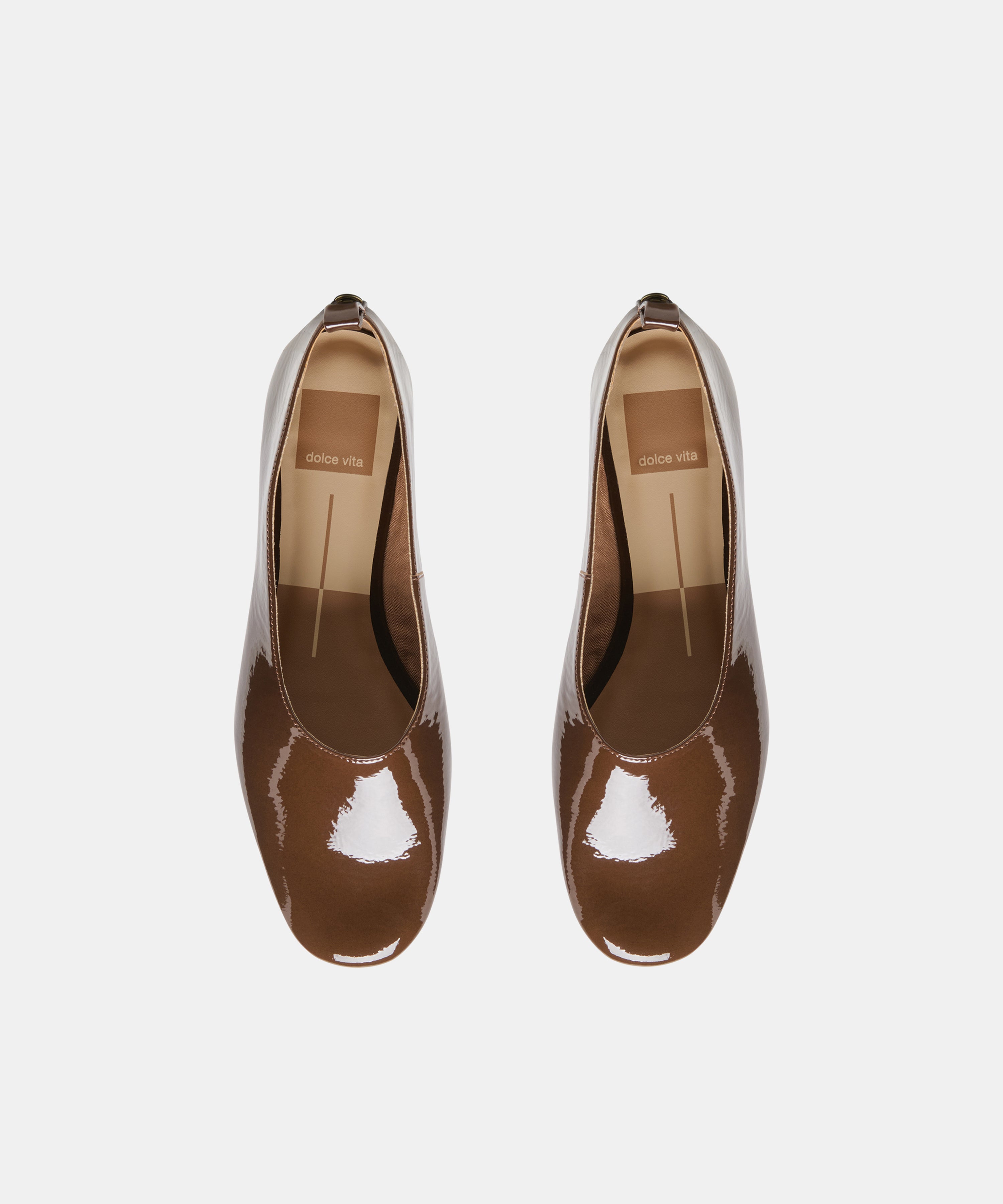 KORY BALLET FLATS WALNUT CRINKLE PATENT