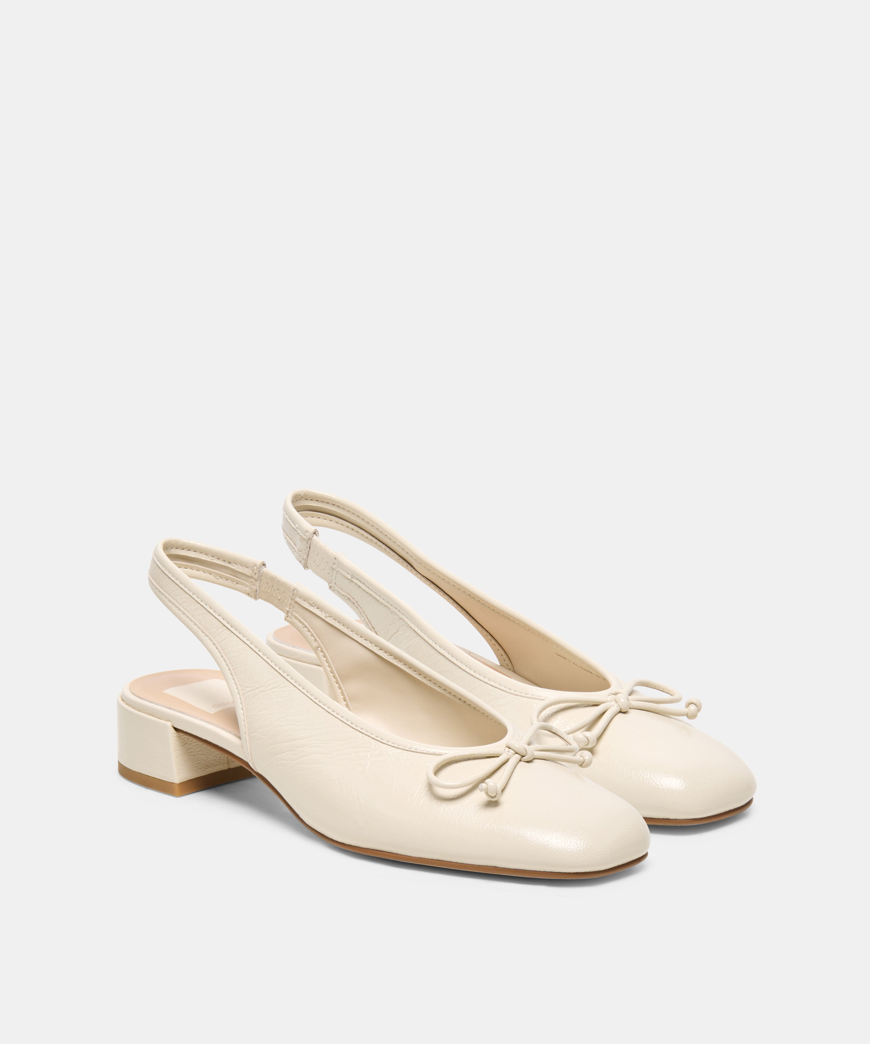 MARIEN MID HEELS IVORY LEATHER
