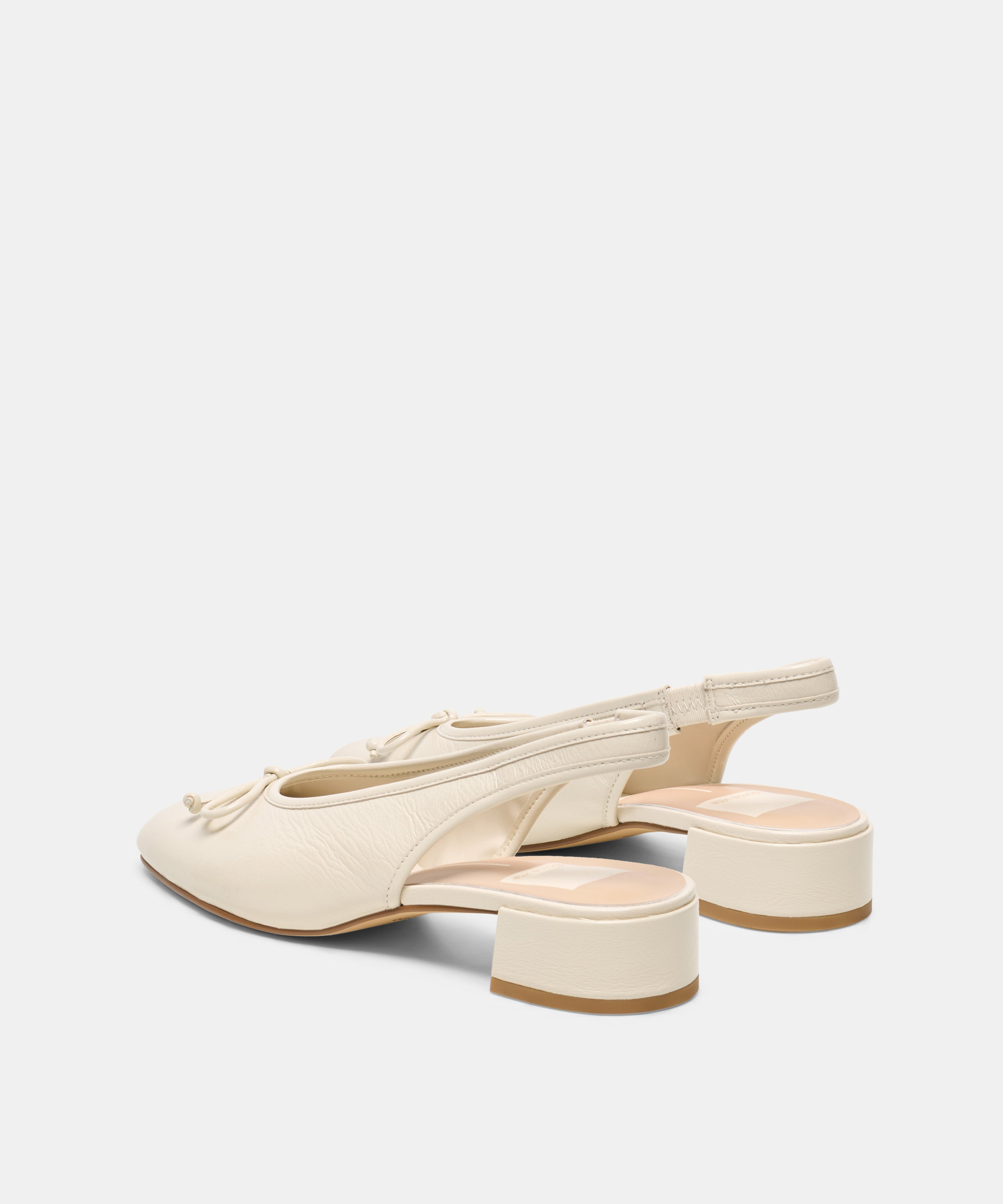 MARIEN MID HEELS IVORY LEATHER