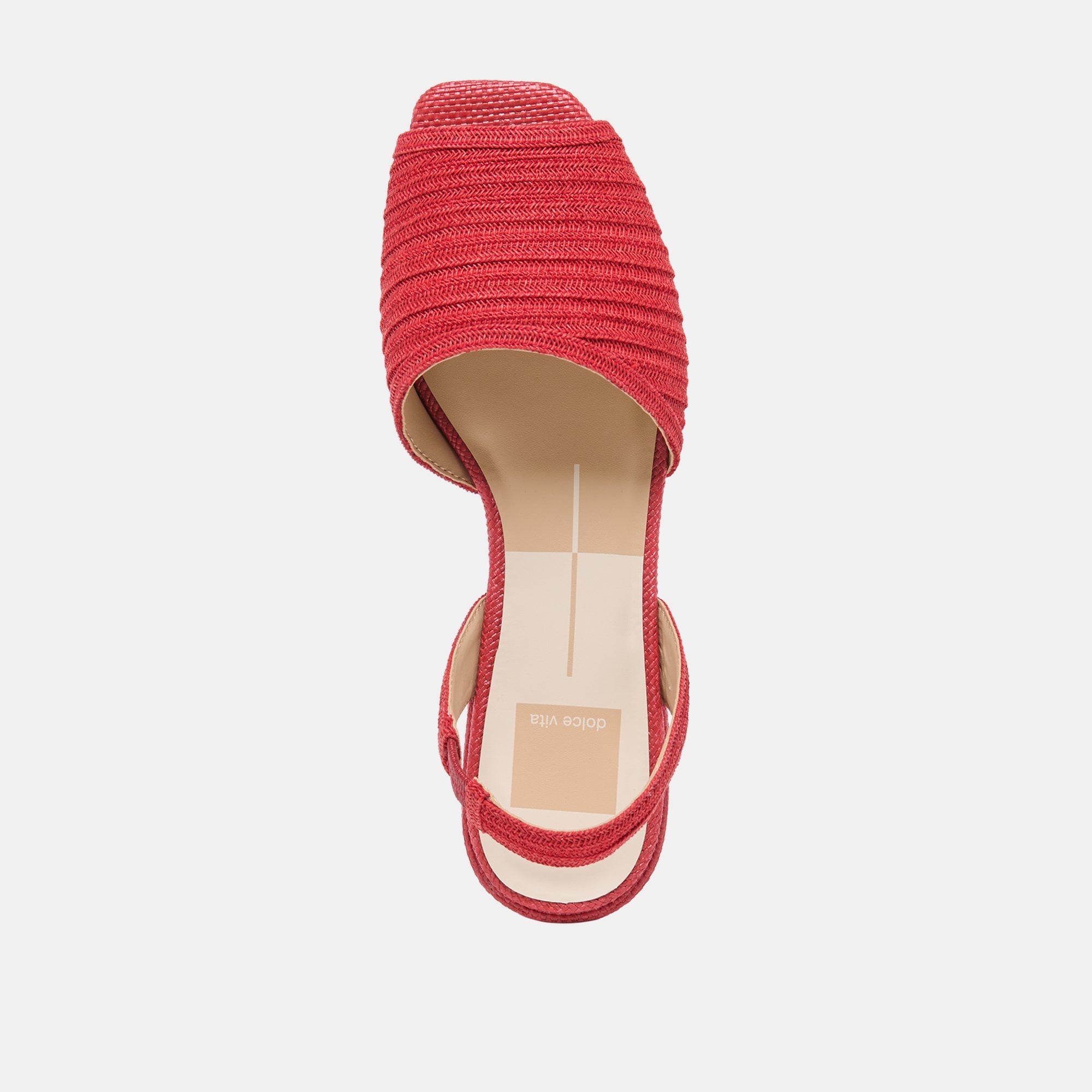 MARZY SANDALS RED RAFFIA