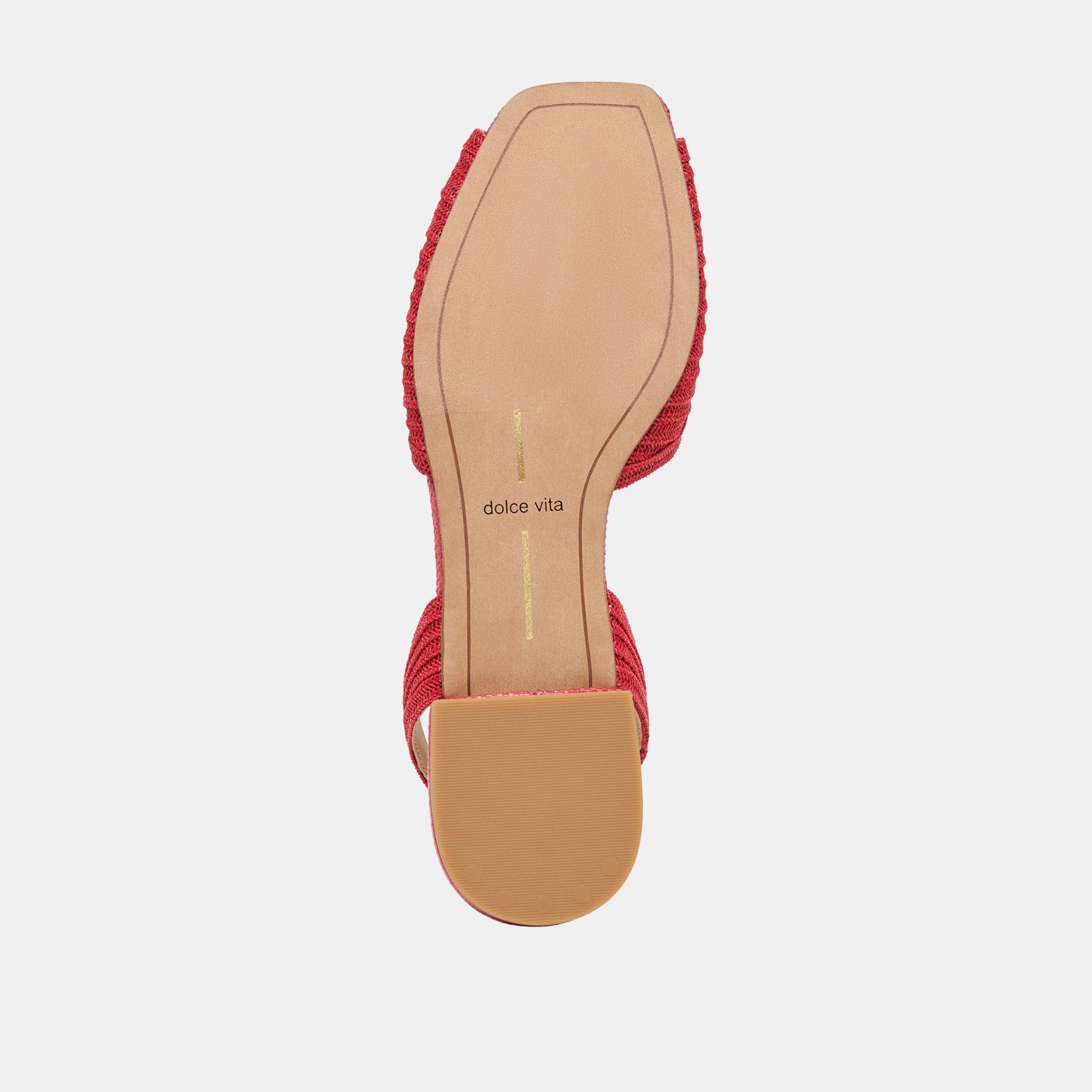 MARZY SANDALS RED RAFFIA