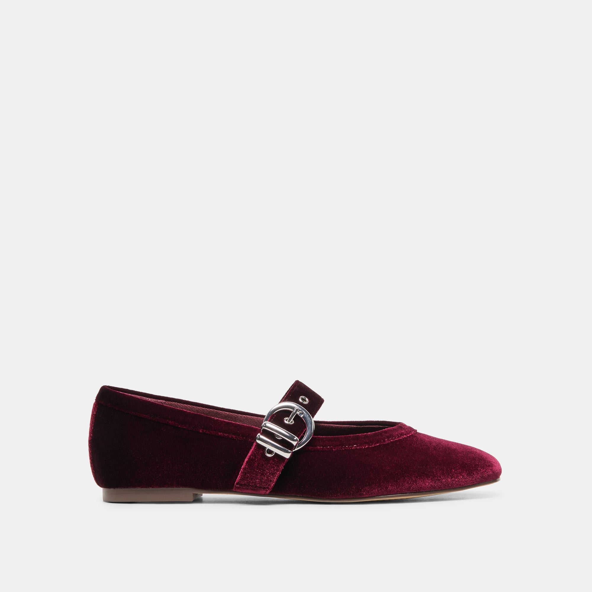MIKEL VELVET BALLET FLATS BORDEAUX VELVET
