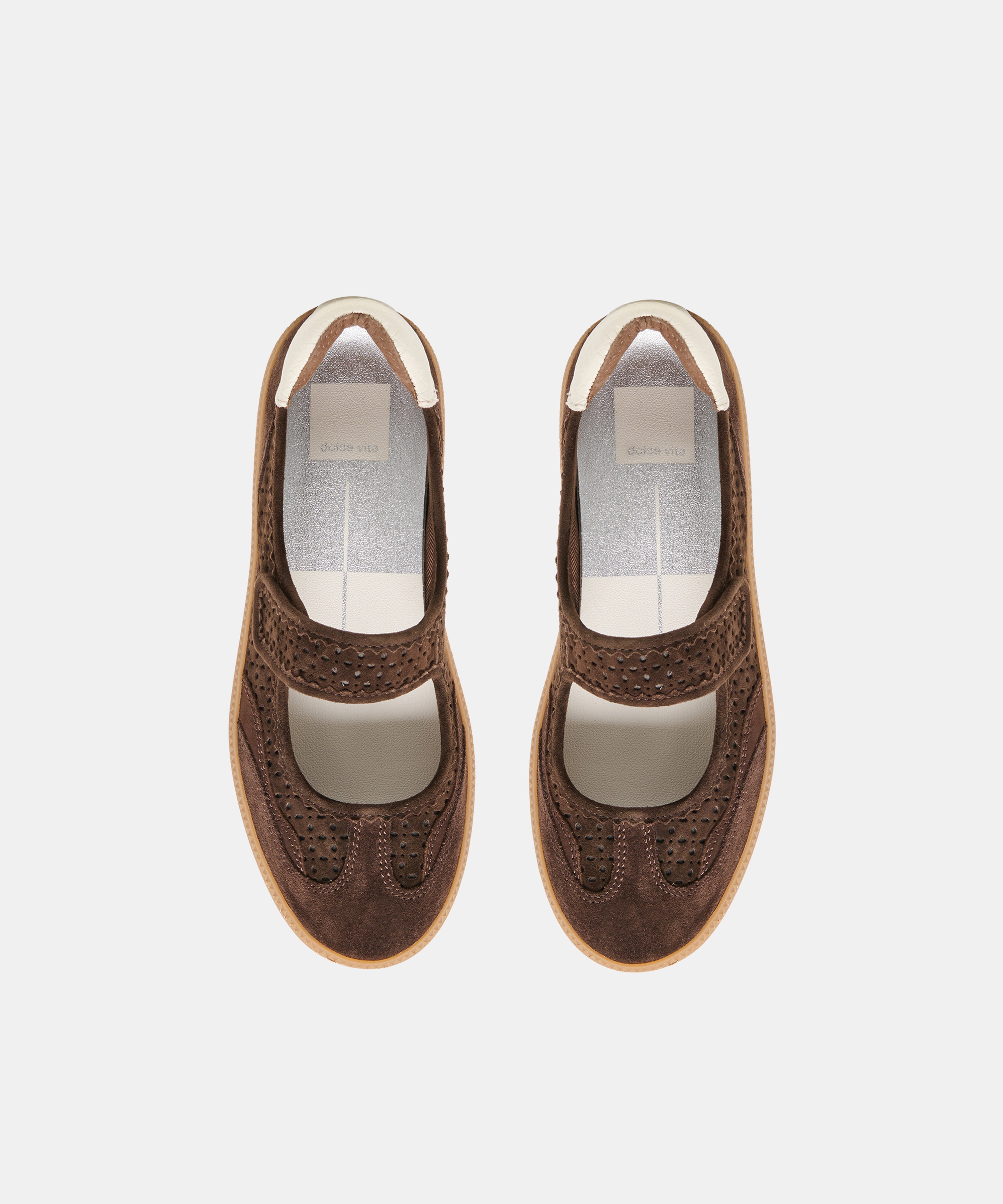 NANET SNEAKERS DK BROWN PERFORATED SUEDE