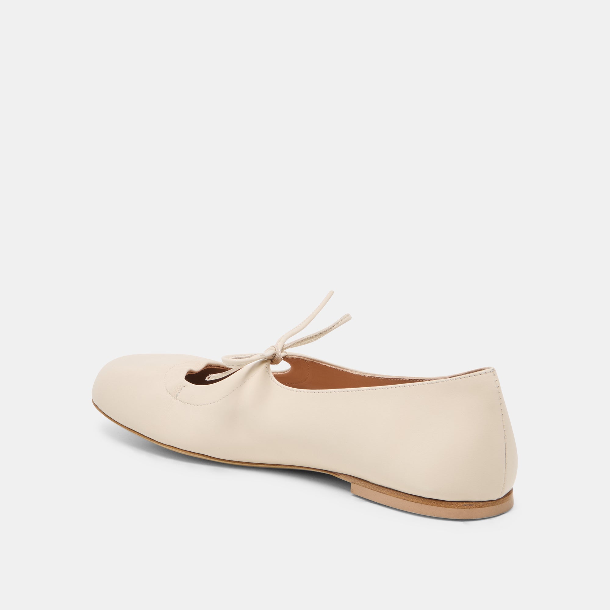 PAZEY BALLET FLATS BONE LEATHER