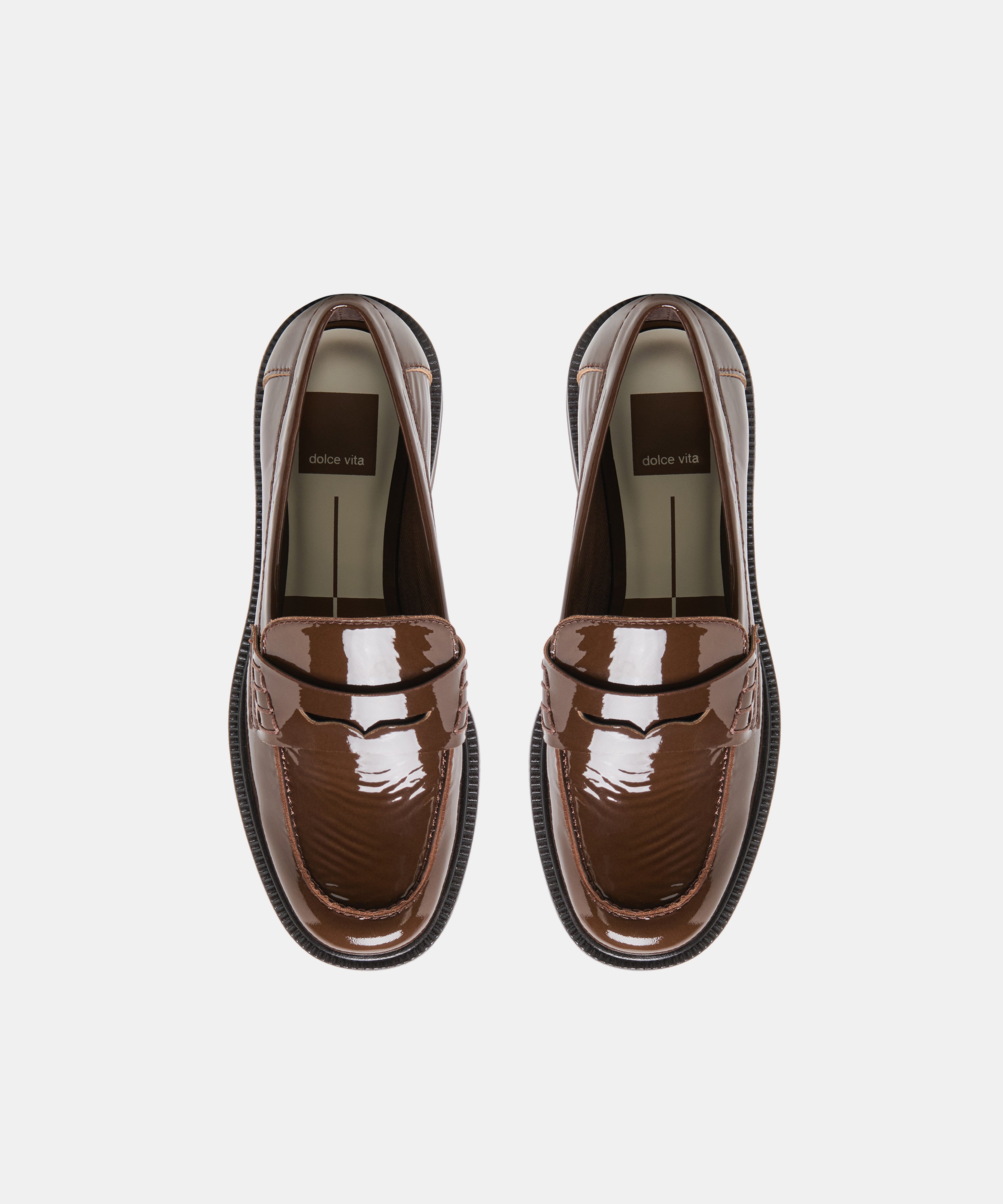 TIGGY LOAFERS WALNUT CRINKLE PATENT