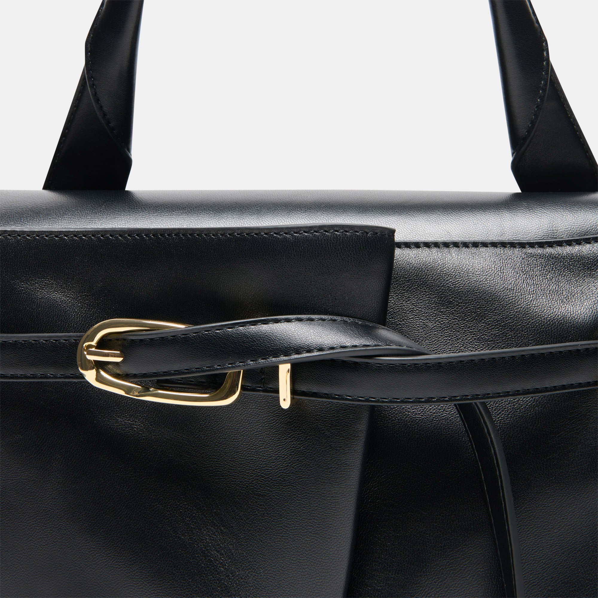 BORGO HANDBAG BLACK LEATHER