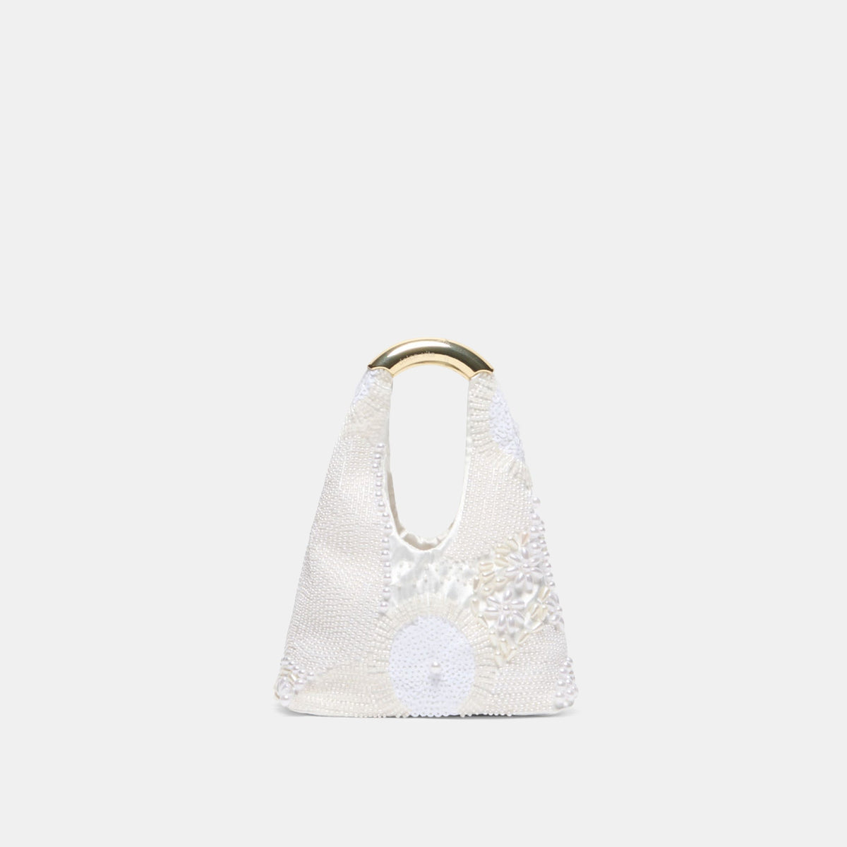 EVELISE MINI HANDBAG WHITE PEARL SATIN