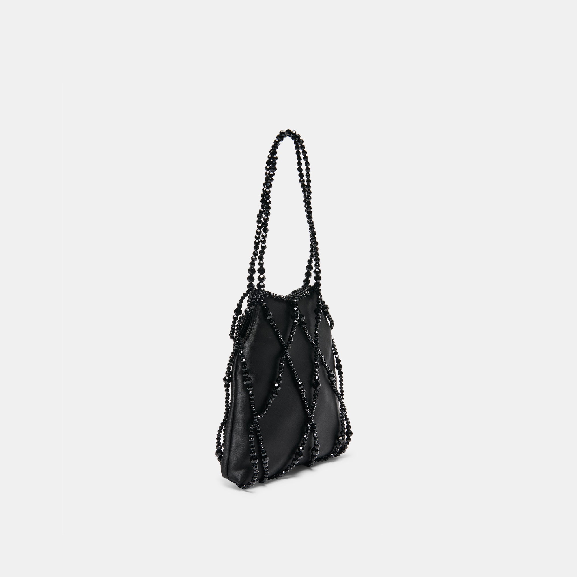 SERILDA HANDBAG BLACK SATIN