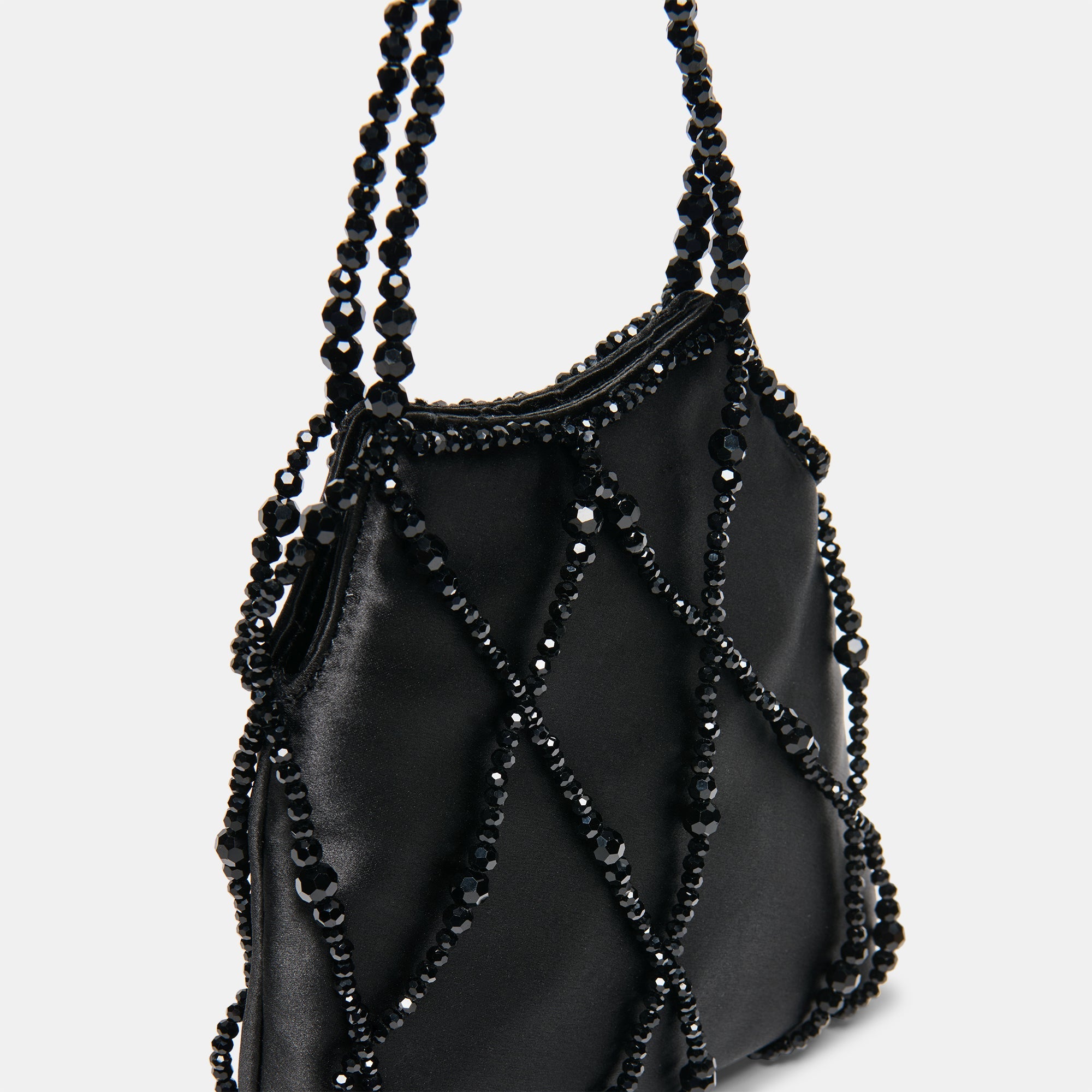 SERILDA HANDBAG BLACK SATIN