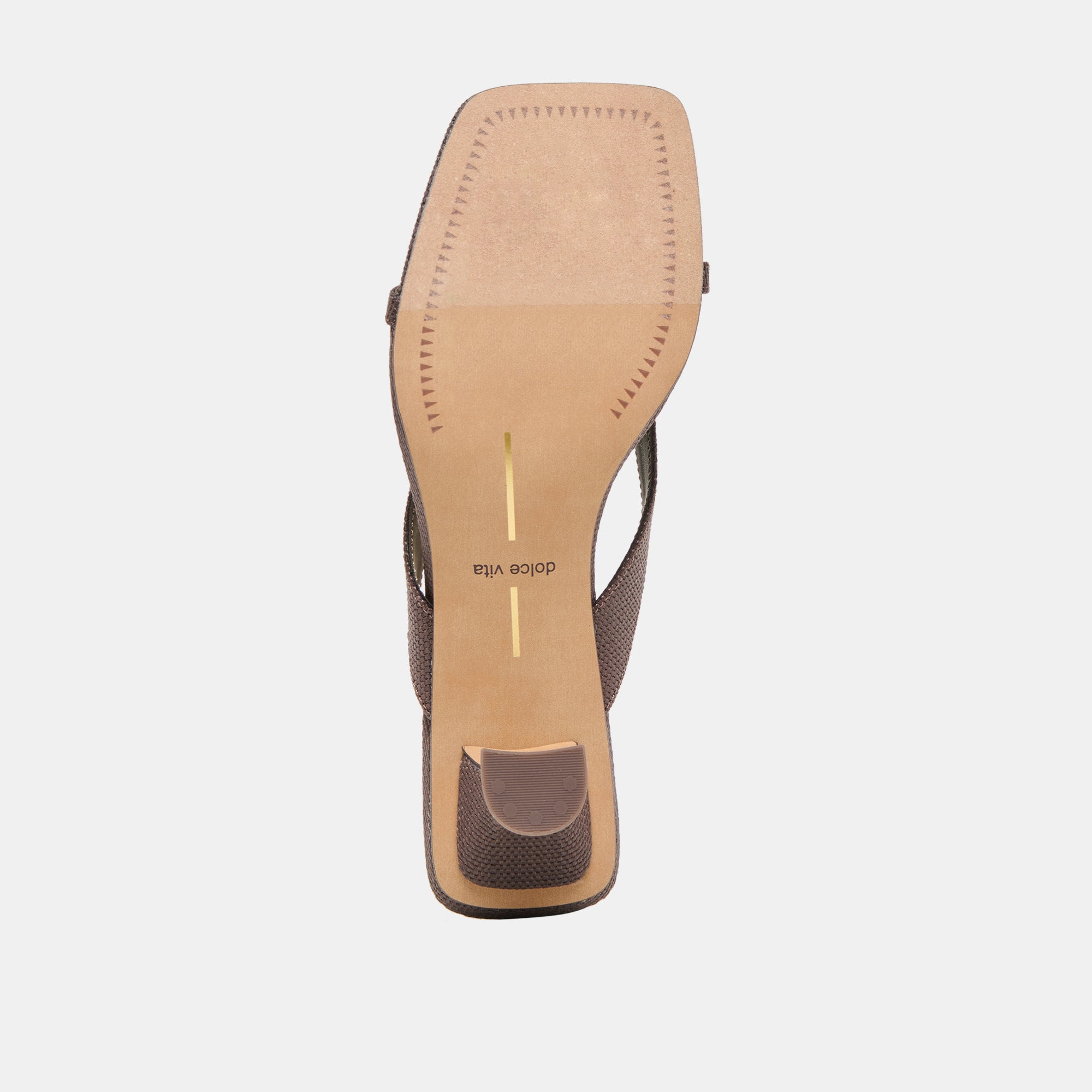 BREVEL HEELS CHOCOLATE RAFFIA
