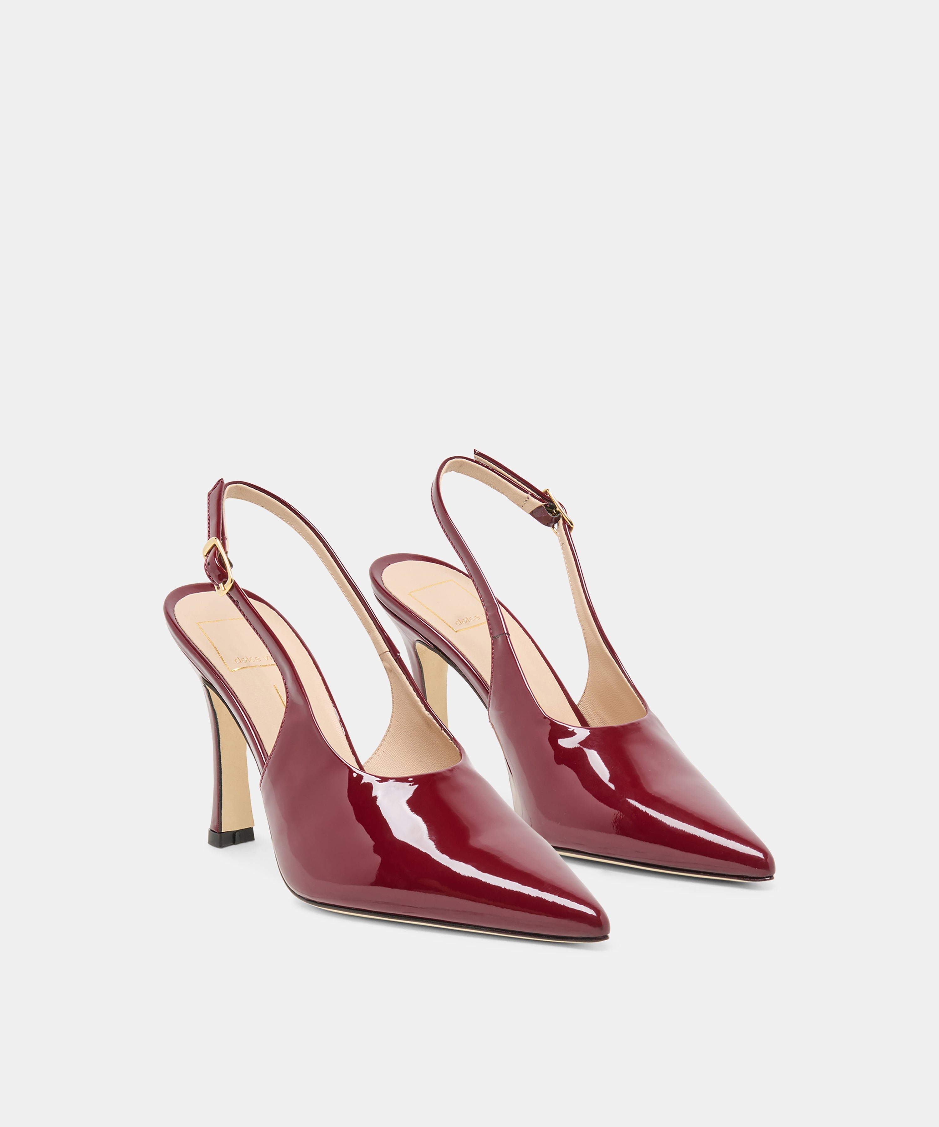 ALINNA HEELS BURGUNDY PATENT LEATHER