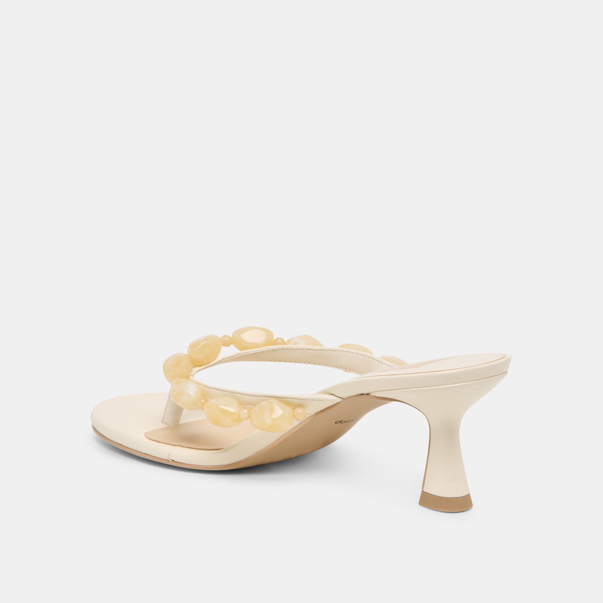 DAKSIE HEELS OFF WHITE LEATHER
