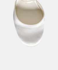 GERO SATIN HEELS TRUE WHITE SATIN