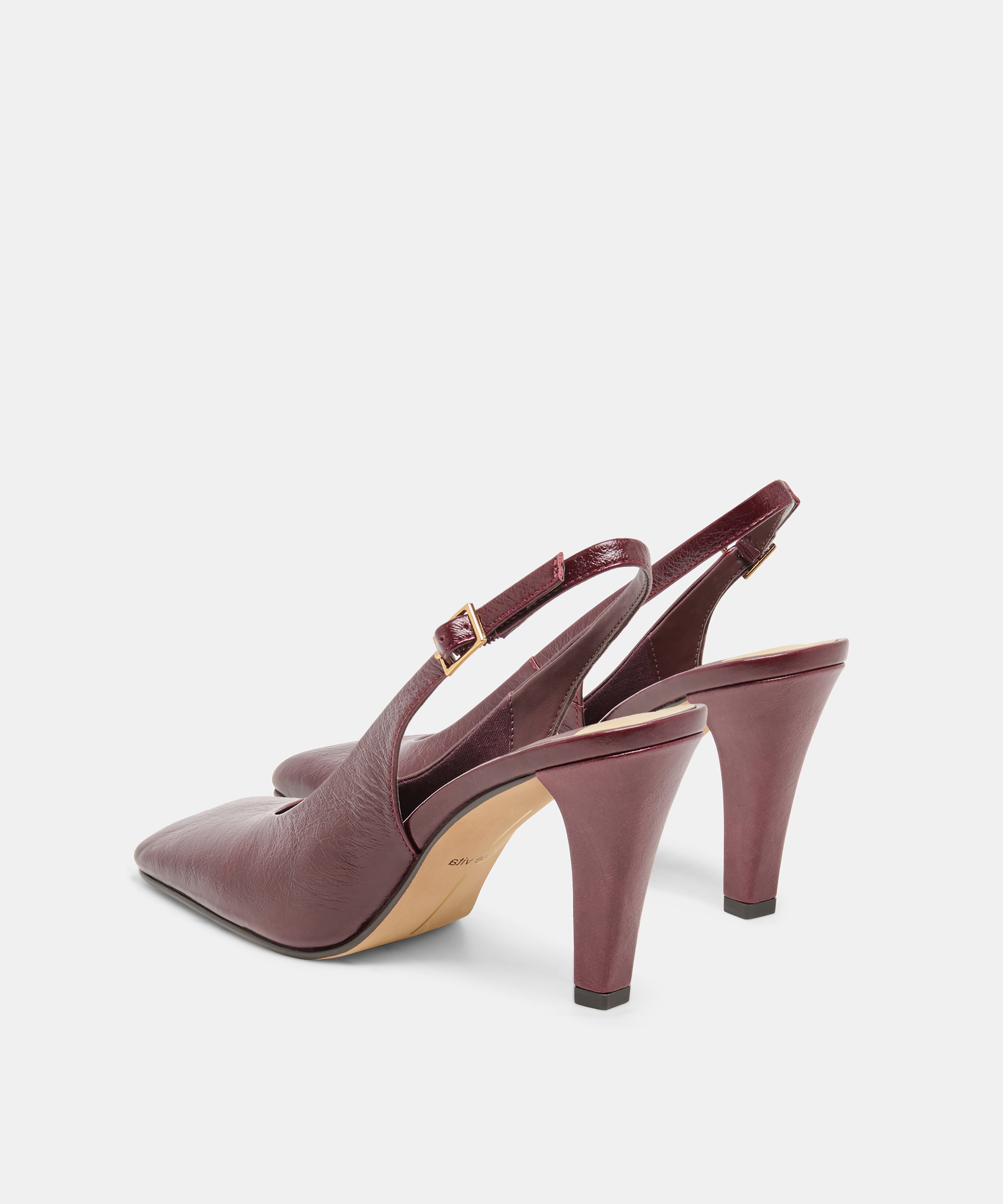 GESSIA HEELS OXBLOOD CRINKLE PATENT