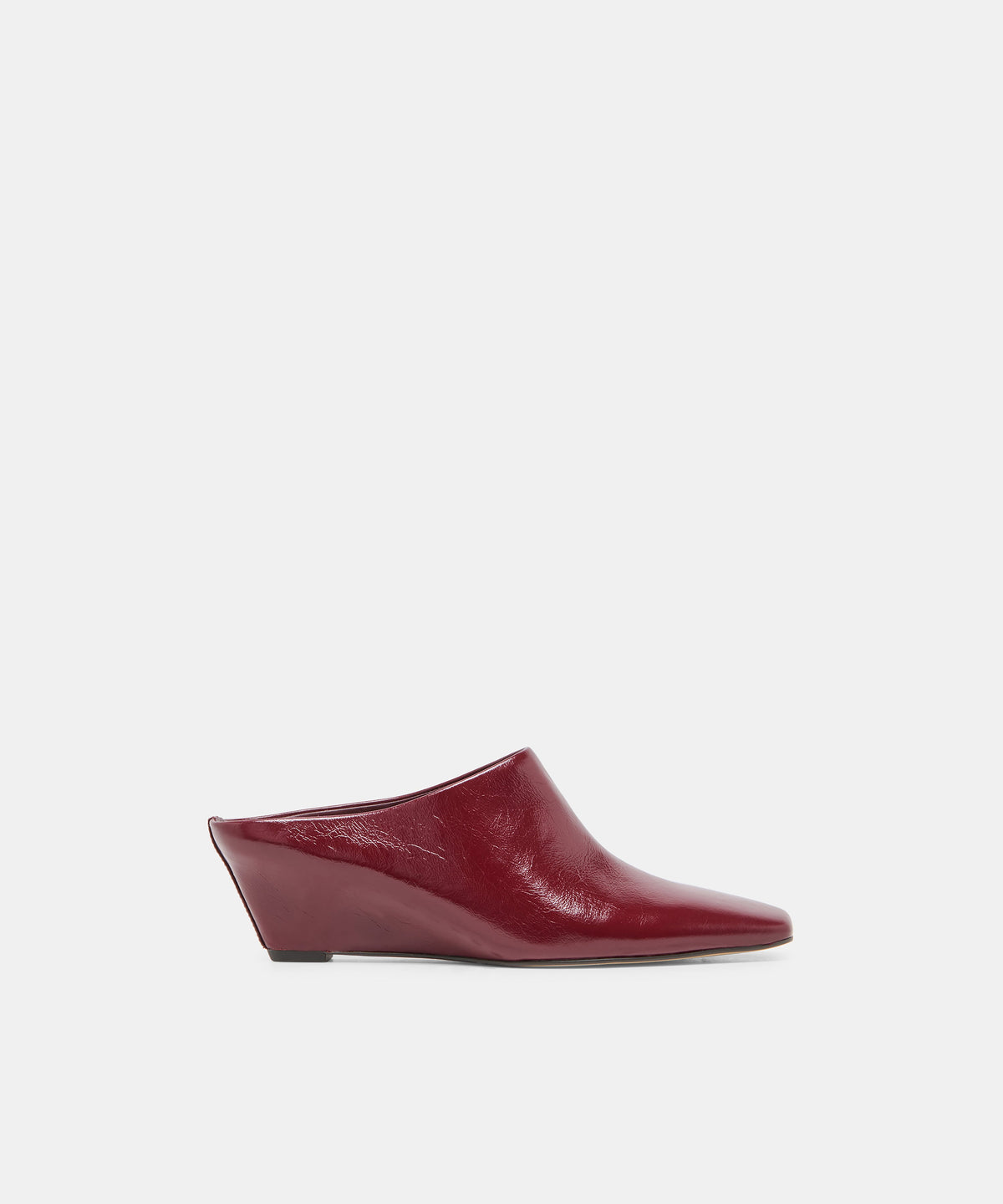 HILAH MULES OXBLOOD CRINKLE PATENT
