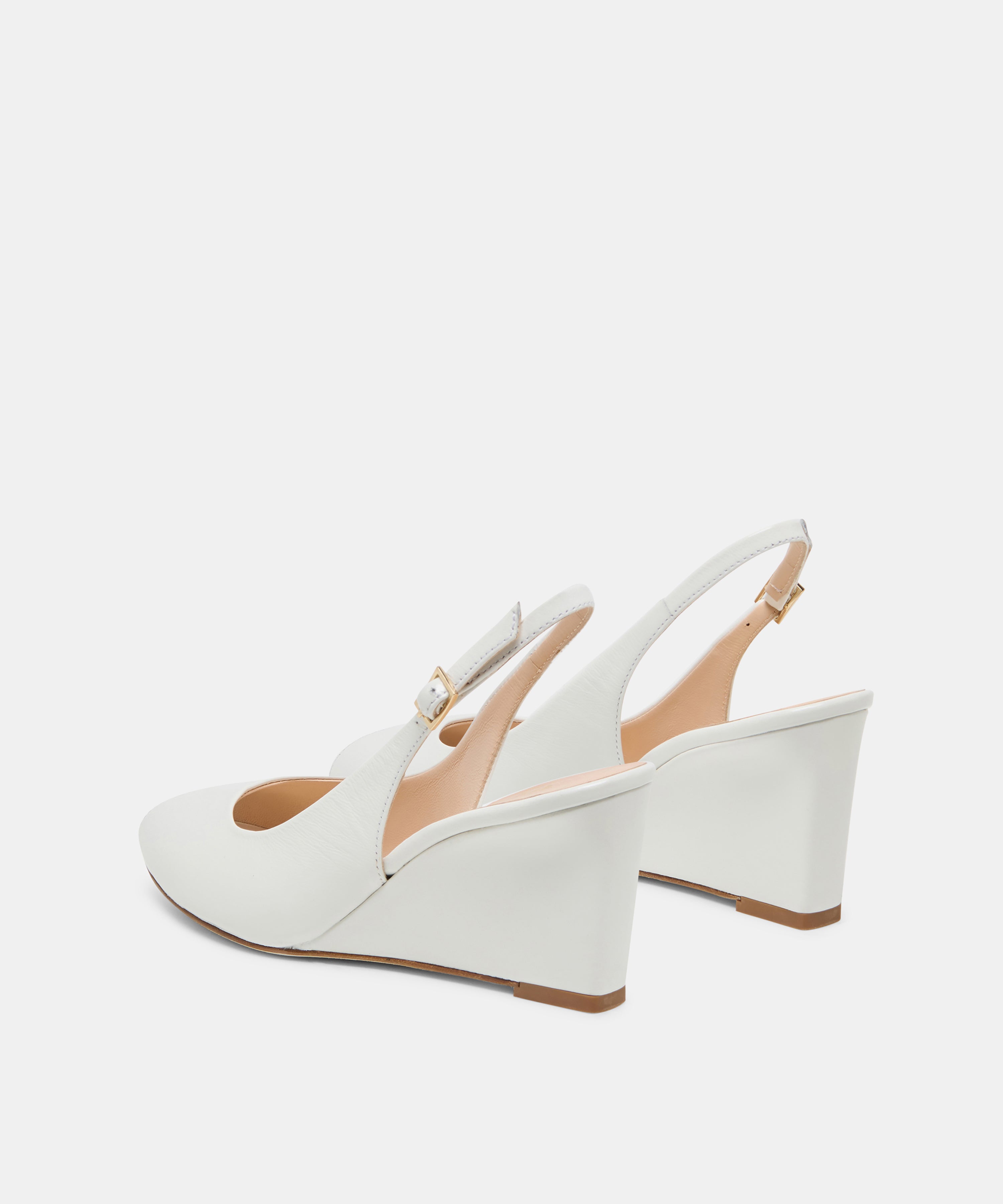KOLA WEDGES WHITE LEATHER