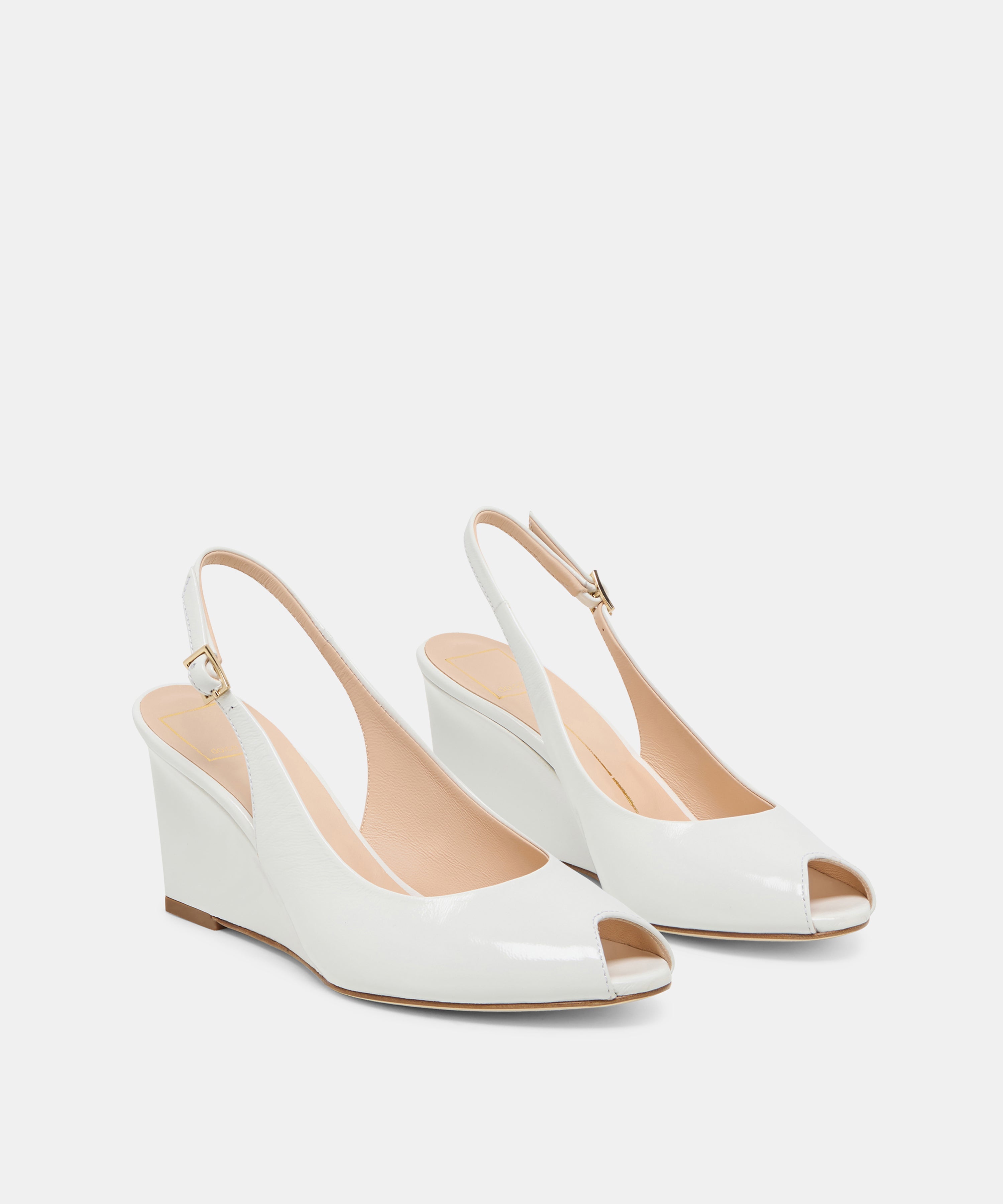 KOLA WEDGES WHITE LEATHER