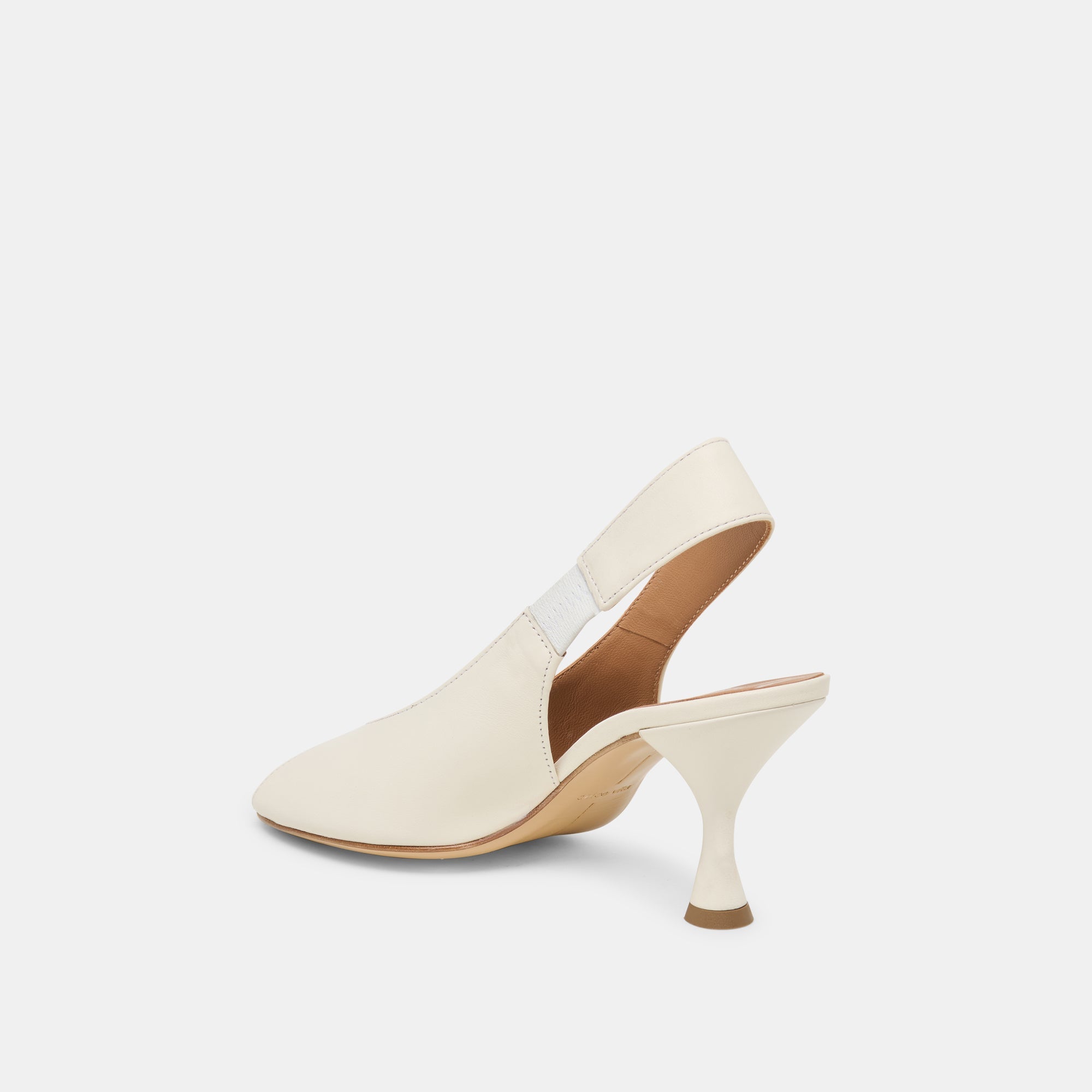 MADOW HEELS OFF WHITE LEATHER