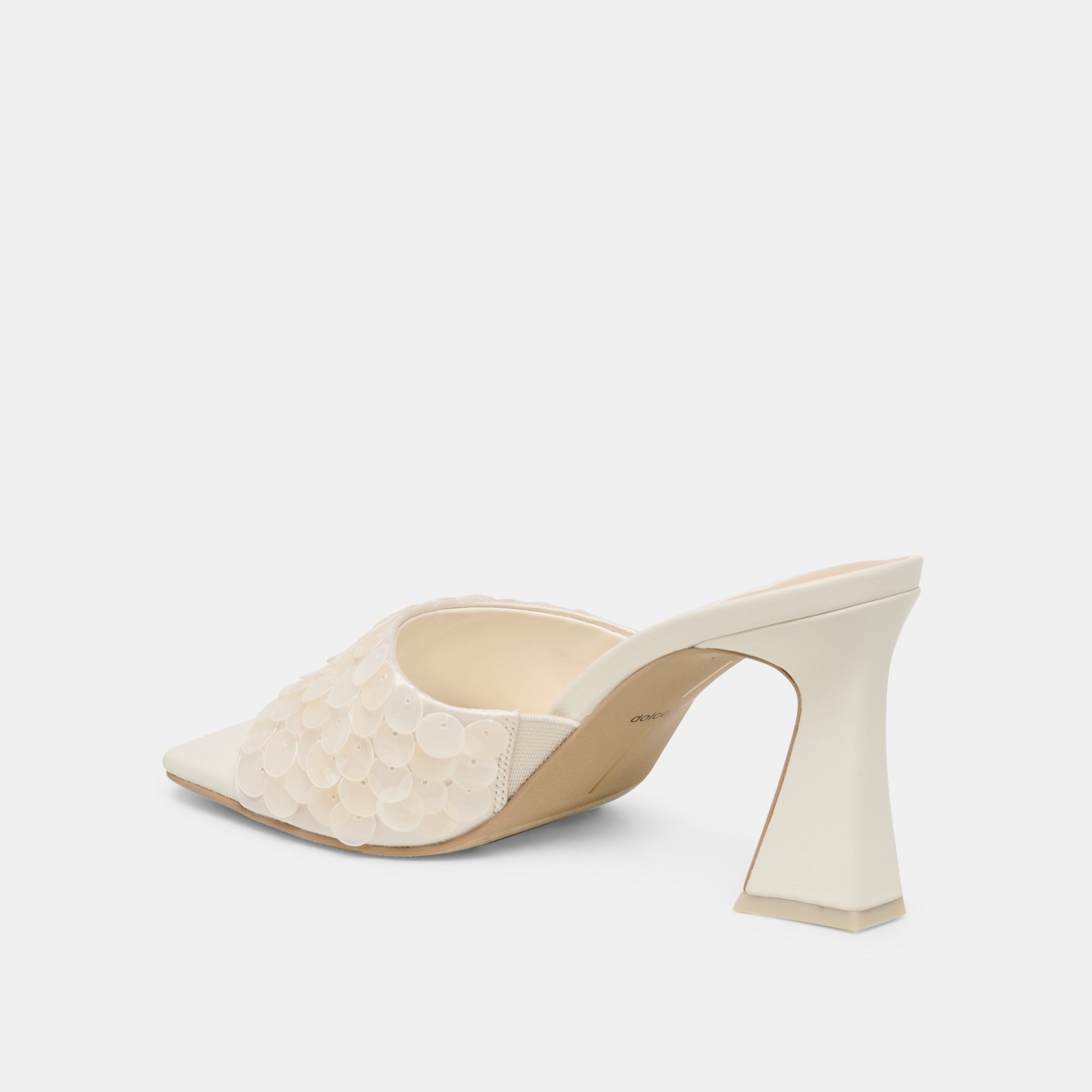 NANDY CONFETTI HEELS IVORY SEQUIN