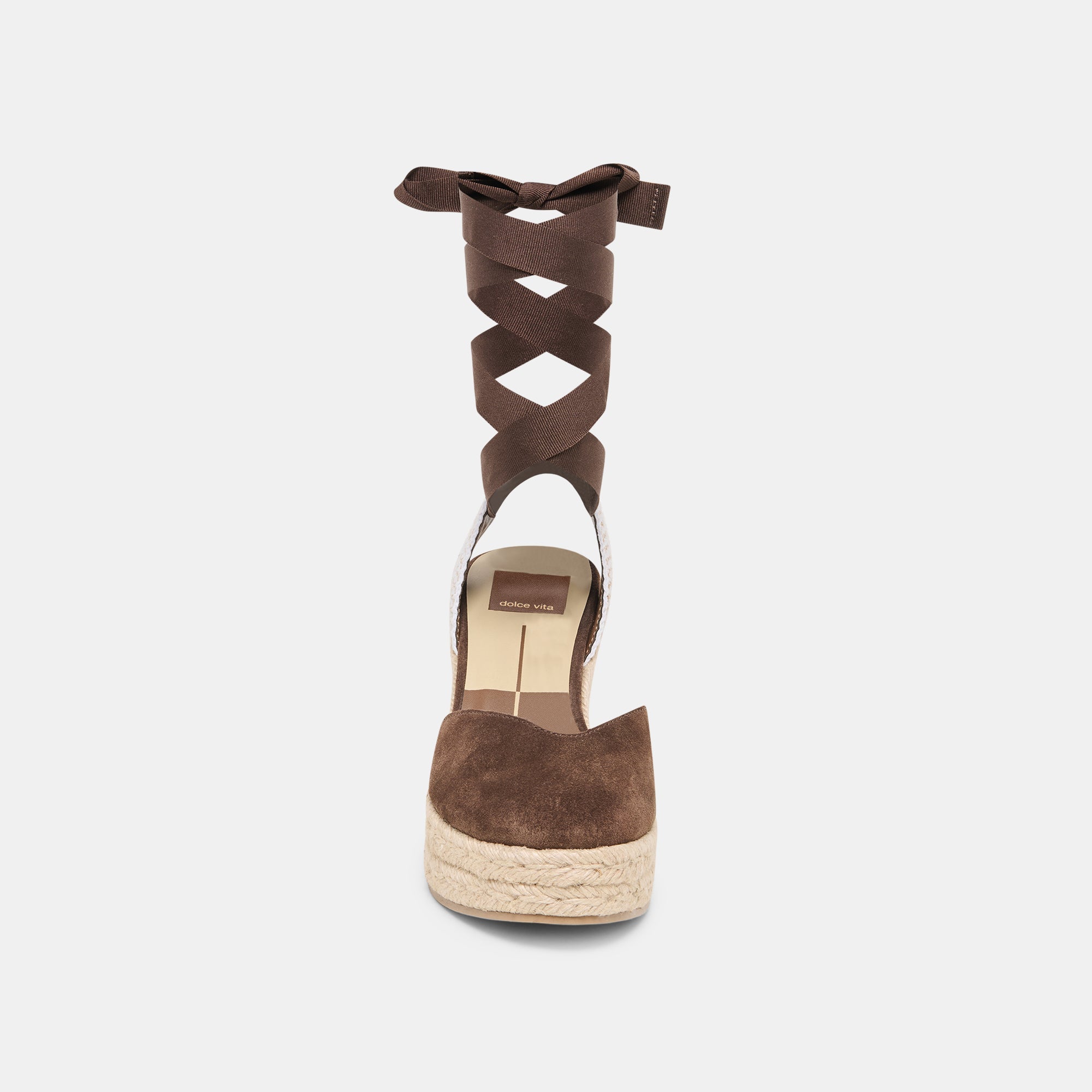 NOURA WEDGES DK BROWN SUEDE